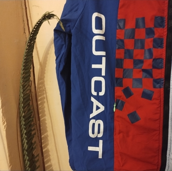 M. Society men's blue red & white Full Zip hooded racers Jacket size small - Picture 4 of 12